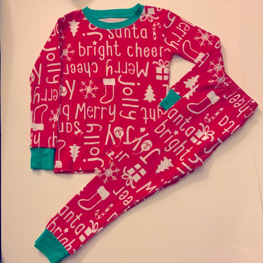 BUNDLE: Carter’s Christmas Santa Bright Cheer Long Sleeve Shirt & Pants Pajamas